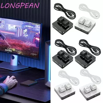 Bàn phím phím mini 2 tùy chỉnh LONGPEAN, Bàn phím Acrylic Copy Paste Bàn phím, Trao đổi nóng Phím cơ Type-c Giao diện Chiếu sáng 2 phím Trò chơi bàn phím mini