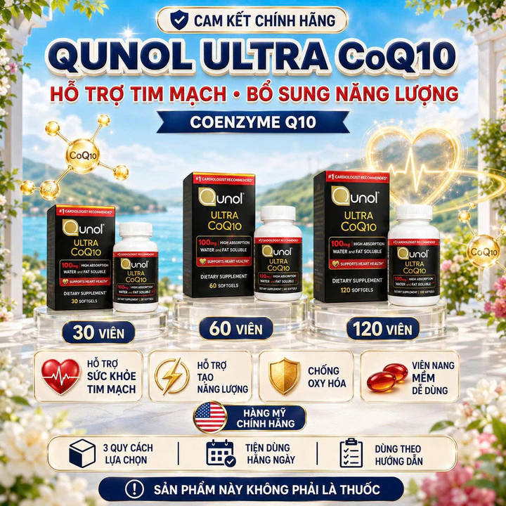 Viên uống Qunol Ultra Coq10 100mg 30 viên 60 viên 120 viên