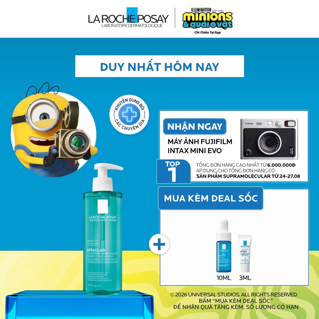 Gel rửa mặt và tắm La Roche Posay Effaclar Micro-Peeling Purifying Gel 400ml