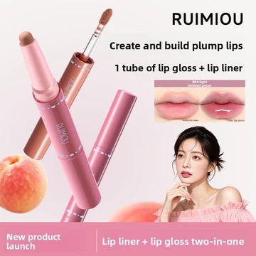 [RUIMIOU] Son bóng hai đầu dành cho lớp lót môi môi đầy đặn để làm sáng da và son môi không thể chuyển đổi