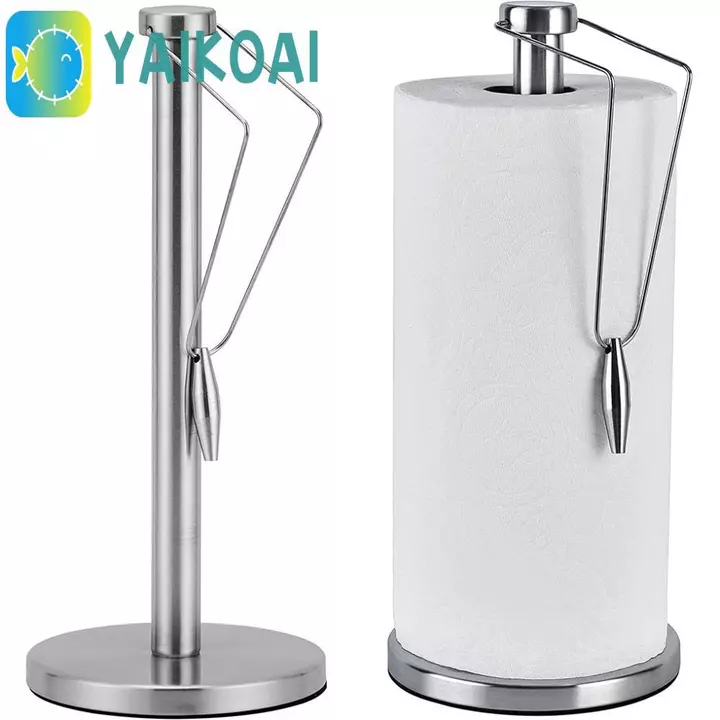 GLENES Cuộn Giấy Giá Đỡ Tiện Ích Nhà Bếp Đa Năng Bằng Thép Không Gỉ Tiện Ích Trang Trí Bàn Nhà Có Kẹp Giữ Nhỏ Dọc Khăn Giấy Giá Để Đồ