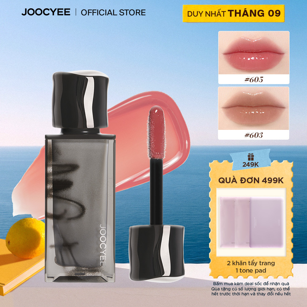Son bóng JOOCYEE Smoky Glazed Gloss dưỡng ẩm căng bóng mượt môi trong suốt lâu trôi 4g
