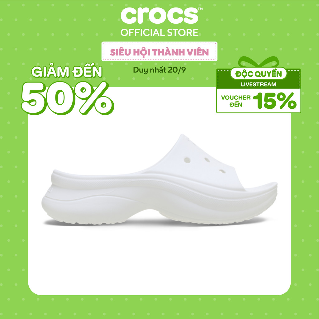 Dép Quai Ngang Nữ Crocs Bae Classic - White - 211108-100