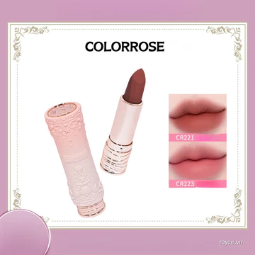 COLORROSE Velvet Matte Lipstick, Long Lasting Non-transfer Lipstick, Authentic Dusty Rose Color Changing Lip Balm, Moisturizing & Waterproof Son lì COLORROSE Velvet Matte, lâu trôi không lem, son dưỡn