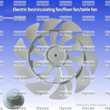 Phần lưỡi quạt HYCEO, 10 / 12inches 10 lưỡi quạt phù hợp đa năng Thay thế bánh răng, Vỏ nhựa đẩy không khí mịn Vỏ đa lá Khung đứng quạt phù hợp với dòng chảy không khí Phụ kiện đứng sửa chữa quạt
