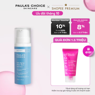 Kem dưỡng ẩm cho da lão hóa giúp giảm nếp nhăn Paula's Choice Resist Anti-Aging Clear Skin Hydrator 50ml 7691