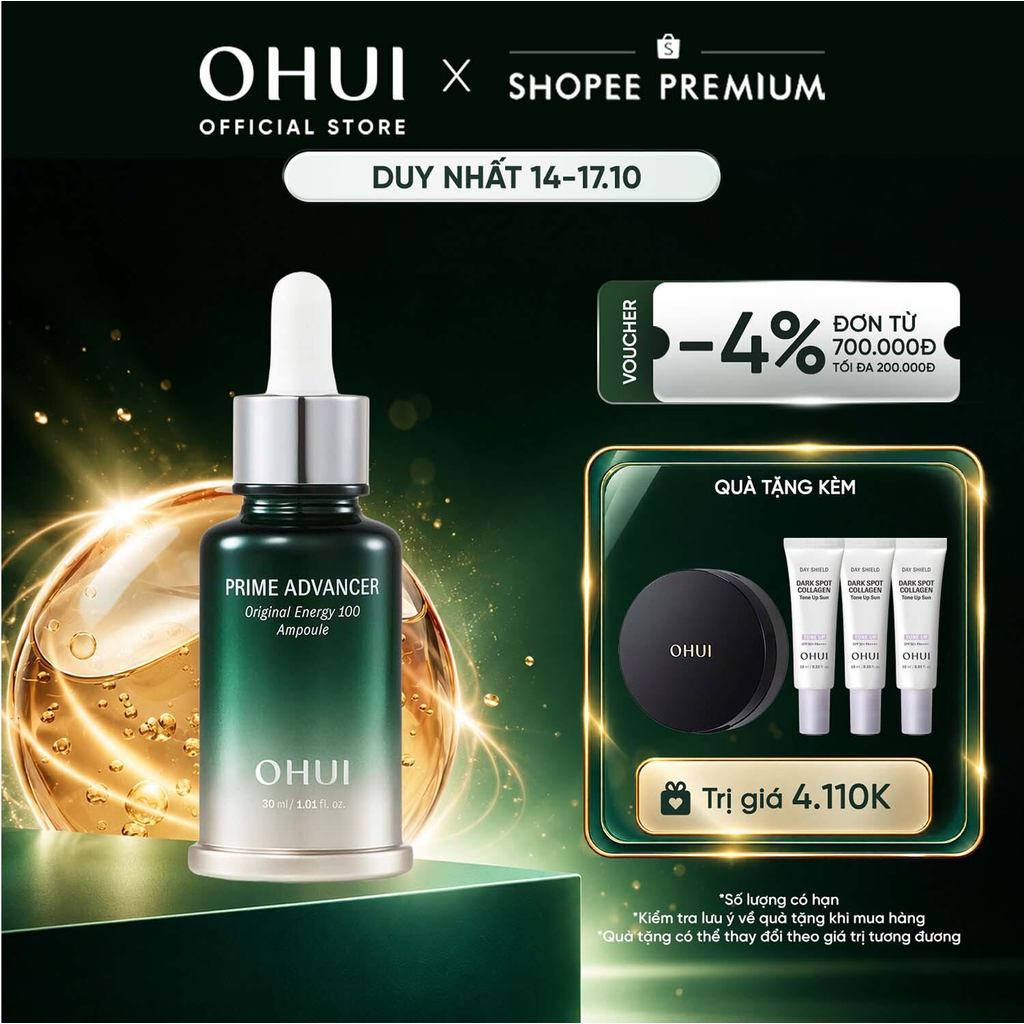 [OHUI Official]Tinh chất PDRN 90% chống nhăn tăng đàn hồi săn chắc da OHUI Prime AdvancerOriginalEnergy 100 Ampoule 30ml