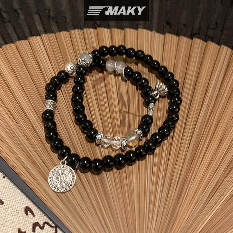 Newwellknownepic Phong Cách Trung Quốc Núi Ma Chi Tiêu Đính Hạt Vòng Tay Nữ Ánh Sáng Cao Cấp Cảm Giác Vintage Cá Tính Tay Trang Sức Quà Tặng VN