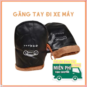 Găng Tay Đi Xe Máy Mùa Đông Lót Nỉ Giữ Ấm Chống Lạnh, Chống Gió Cho Nam Nữ, Dày Dặn, Êm Ái
