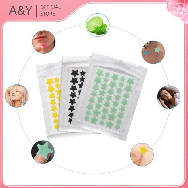 Miếng dán che mụn A & Y 200/400 cái, hỗ trợ giảm mụn và che phủ vết thâm, thiết kế hình ngôi sao đáng yêu.