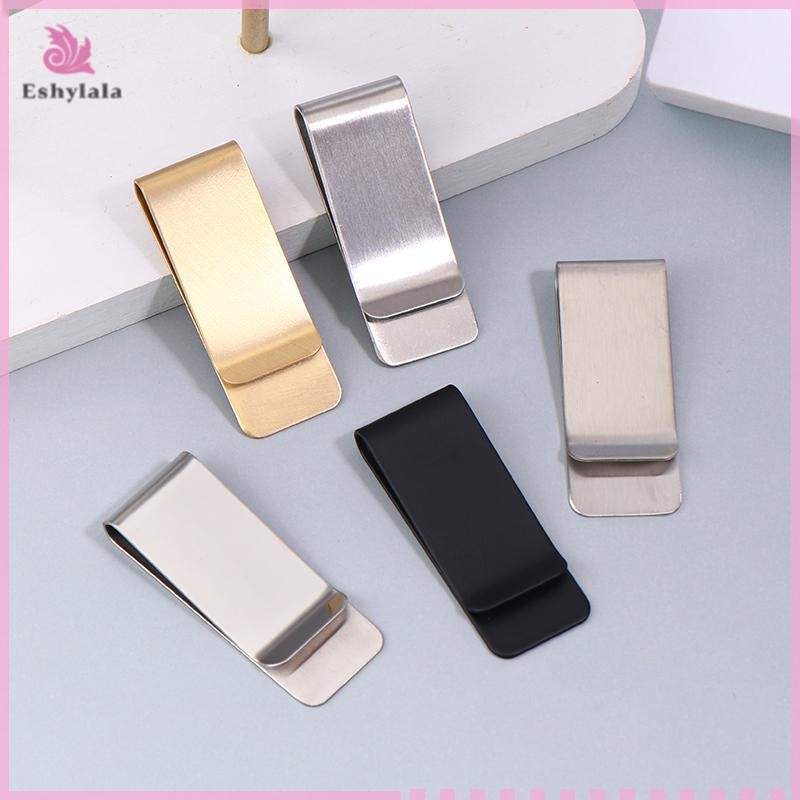 5 Chiếc Đơn Giản Mỏng Kim Loại Kẹp Tiền Di Động Đa Năng Kinh Doanh Kẹp Thẻ Nam Ví Đựng Thẻ Kinh Doanh Ví Kẹp Tiền Mặt [MỚI]