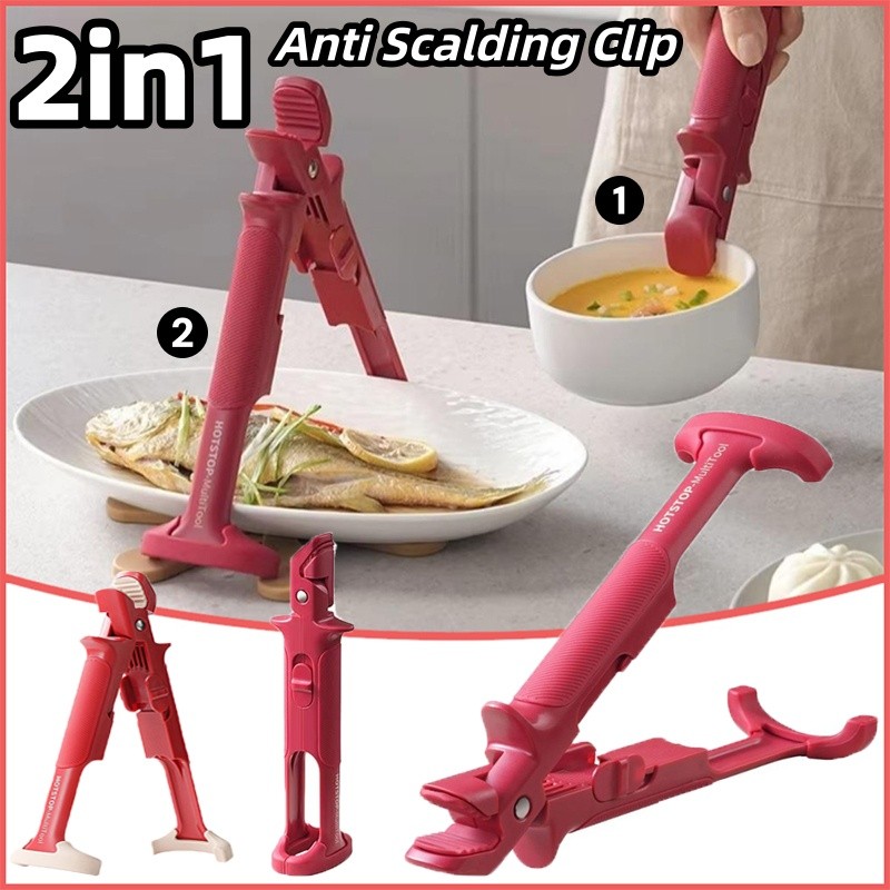 2 Chiếc Mới 2in1 Chống Bỏng Kẹp Đa Năng Chịu Nhiệt Đĩa Kẹp Nấu Ăn Nhíp Thực Phẩm Chống Trơn Trượt Chống Nóng Kẹp Cho Nhà Bếp