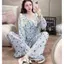 Bộ Đồ Ngủ Nữ JUSOKA Pijama Mặc Nhà Chất Liệu Đũi Vân Mây Siêu Mềm Mịn Cao Cấp Thoải Mái DU32