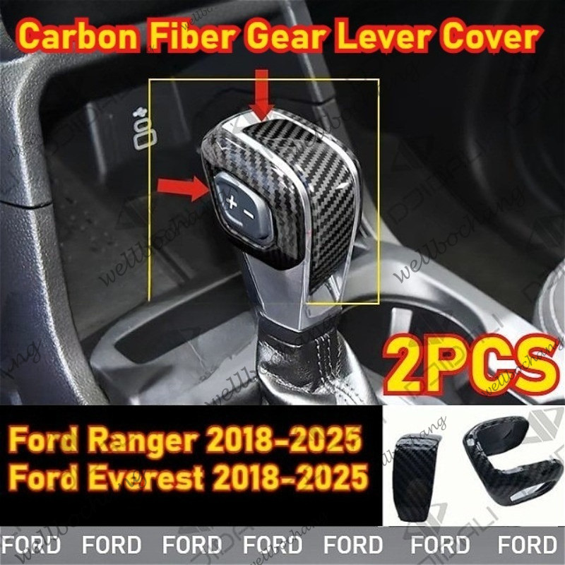 Ford Ranger Everest Sợi Carbon Gear Lever Cover cho Ford Ranger 2018 ...