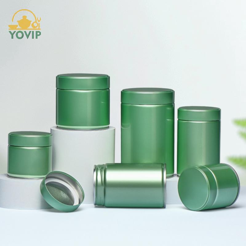 YOVIP Kín Hơi Trà Thiếc Hộp Đựng Lá Trà Matcha Kín Thực Phẩm Tổ Chức Trà Nhà Bếp VN