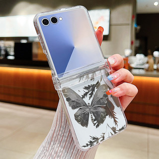 Ốp Lưng Trong Suốt Cho Samsung Galaxy Z Flip 7 Z Flip 7FE Z Flip 6 Z Flip 5 Z Flip 4 Z Flip 3 Full Bản Lề Gấp Vỏ PC Cứng