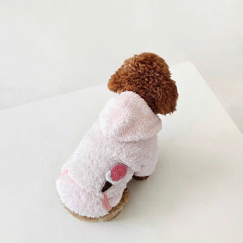 Mùa Đông Thú Cưng Lông Cừu Lót Áo Ấm Có Mũ Trùm Đầu Quần Áo Cho Chó Teddy Bichon Schnauzer