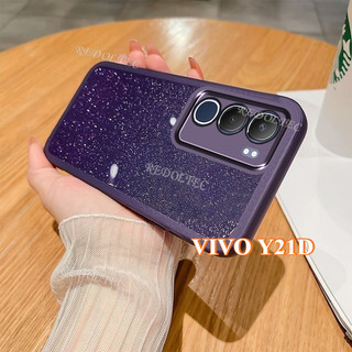 Ốp lưng VIVO Y21D Vỏ lấp lánh sang trọng VIVOY21D Gradient Bling Vỏ silicon trong suốt có bảo vệ ống kính