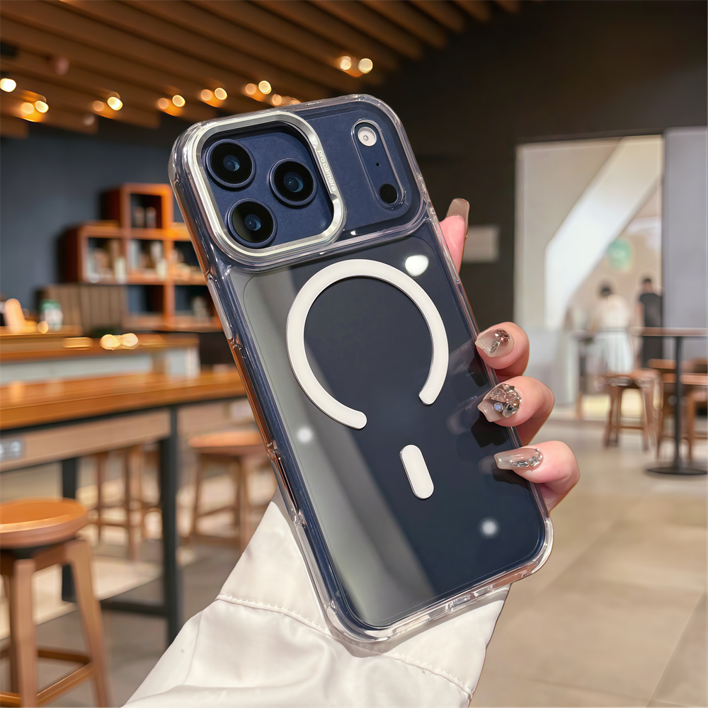 Ốp điện thoại từ tính chống rơi chất lượng cao cho iPhone 17 Pro Max Air 16 12 13 14 15 pro max 15 16 plus Bảo vệ ống kính chống rơi Vỏ cứng bảo vệ điện thoại