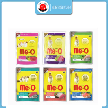 Combo 24 Gói Pate Cho Mèo Me-o 80g Mix Vị - Pate Xốt Cho Mèo - Thức Ăn Hỗn Hợp Dinh Dưỡng Dạng Ướt Cho Mèo - SENVABOSS