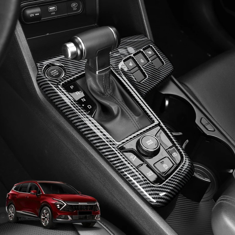 Dành Cho Xe Kia Sportage NQ5 2022 2023 Tay Trái Lái Xe Ô Tô Bảng Điều Khiển Trung Tâm Bánh Răng Dịch Chuyển Bao Trung Tâm Decal Bảo Vệ Miếng Dán
