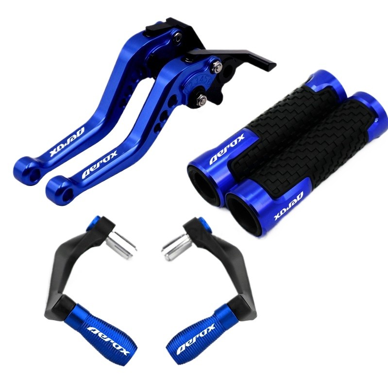 Dành Cho Xe Yamaha Aerox 155 V1 V2 V3 2017-2025 Hợp Kim Nhôm CNC 6 Tầng Có Thể Điều Chỉnh Phanh Ly Hợp Đòn Bẩy Với Tay Cầm Và Bộ Bảo Vệ Đòn Bẩy