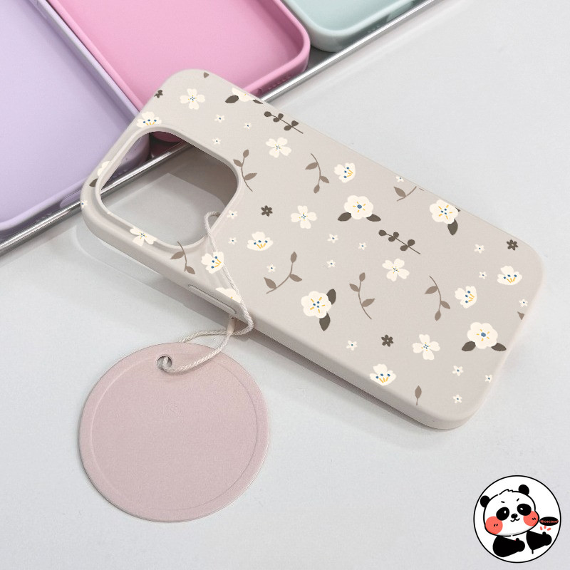 Ốp Điện Thoại Màu Macaron Hoa Trắng Thanh Lịch Cho Vivo V40 V30 V29 Pro Lite X200 FE S30 Pro Mini VivoV40 X200FE 5G Vỏ Sang Trọng Dễ Thương Đơn Giản Vỏ Kẹo Mềm
