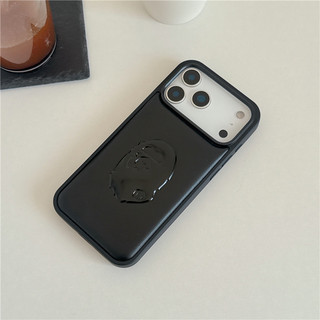Vỏ điện thoại doanh nhân cao cấp hình khỉ dập nổi 3D cho iPhone 17 16 15 13 14 Pro Max Vỏ chống sốc