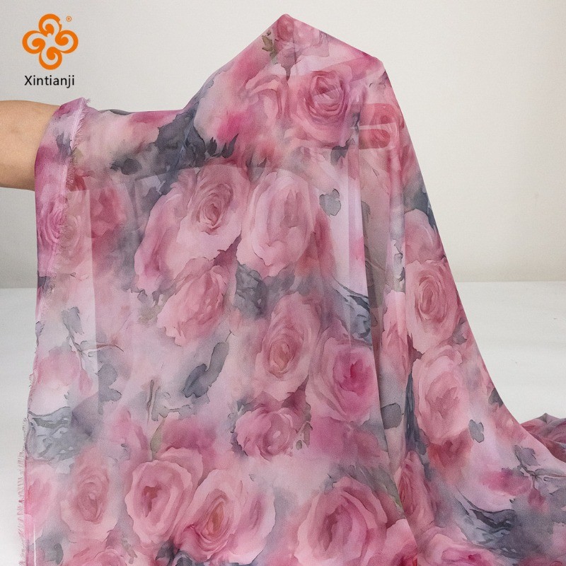Georgette Voan Khăn Vải Mỏng Khăn Lụa Cổ Trang Phục Hanfu Mùa Hè Đi Biển Váy Vải 50x150cm