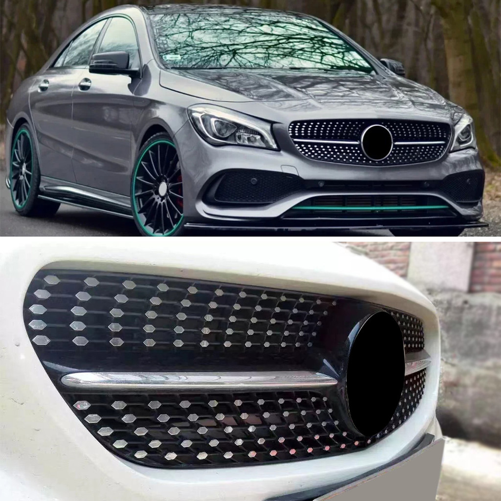 Lưới tản nhiệt cản trước Lưới tản nhiệt đầu vào GT Diamond cho Mercedes C117 W117 Benz CLA 2013 2014 2015 2016 2017 2018 2019 Chỉnh sửa Facelift