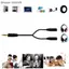 {AKIN} Cáp chia âm thanh nổi 3,5mm Ja 1 Bộ chuyển đổi nam sang 2 nữ để chia sẻ tai nghe với bạn bè trong phòng học {a}