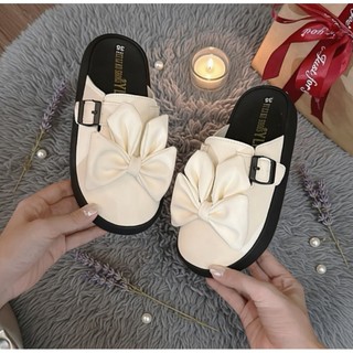 Dép sục Nữ bít mũi Disnack kèm thỏ xinh xắn mũi tròn cao 3cm da mềm nhẹ chân chuẩn size trẻ trung năng động.