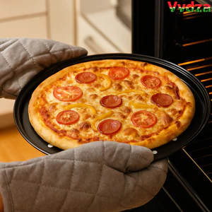 Bộ Chảo Pizza Đục Lỗ VVDZA, Mupti Purpose 9 / 10 / 11 / 12 / 14 Inch Khay Nướng Pizza, Đĩa Nấu Ăn Bằng Thép Carbon Tròn Chống Dính Bền Đẹp Sắc Nét & Bubbly