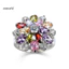 Một thế giới| Phụ Nữ Nhiều Màu Đính Đá Cubic Zirconia Nhẫn Cưới Đính Hôn Trang Sức