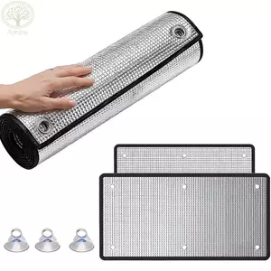 Phim cách nhiệt cửa sổ AMLU, Phim che nắng cửa sổ chống tia cực tím bằng lá nhôm, bền với cốc hút Tấm bảo vệ tấm che nắng có thể tháo rời hai mặt cho gia đình