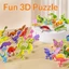 Đồ chơi xếp hình khủng long 3D cho trẻ em - Đồ thủ công giáo dục lắp ráp DIY sáng tạo để học sớm