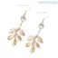 Unstop * Kim Cương Giả Treo Lá Tòn Ten Bông Tai Da Nhạy Cảm An Toàn Kim Loại EarJewelry