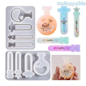 Unstop * Sáng Bóng- Hình Học Chai Trang Trí Silicon Epoxy Nhựa Khuôn DIY Móc Khóa