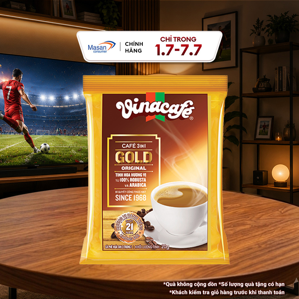Cà Phê Vinacafé 3In1 Gold Original - Túi 24 Gói x 20g