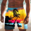 GAHL Hawaii Hoàng Hôn Phong Cảnh 3D In Quần Short Đi Biển Nam Virus Biển Họa Tiết Rùa Ván Lướt Quần Short Mùa Hè