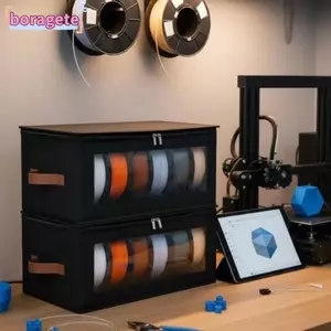 Hộp đựng dây tóc BORAGETE, Hộp đựng dây tóc in hình có thể nhìn thấy chống bụi, chống ẩm có thể chứa 6 cuộn công cụ lưu trữ dây tóc dây tóc