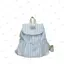 Ba lô sinh viên PYCOU, Ba lô đóng nắp Nylon dây rút sọc, Đơn giản nhẹ dung tích lớn Du lịch đa chức năng Daypack Teen Girl