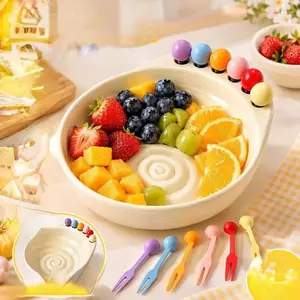 Trái Cây Đĩa Trái Cây Nhựa Có Giá Trị Cao Sáng Tạo Dopamine Đĩa Trái Cây Bộ Bàn Cà Phê Trọn Bộ Phòng Khách Bàn Ăn