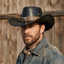 DONOVANQQ Western Cowboy Hat, Faux Leather Bull Head Cowgirl Jazz Hat, Phong Cách Dân Tộc Quý Ông Rộng Vành Cuộn Vành Hiệp Sĩ Mũ Đi Xe Đạp