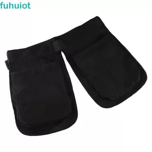 Gói thắt lưng FUHUIOT, Túi thắt lưng tạp dề màu đen đa chức năng, Gói Fanny di động chống nước dung tích lớn bền bỉ Thể thao ngoài trời