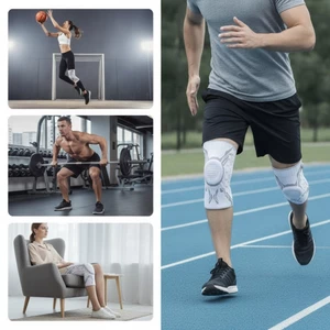 Nẹp đầu gối có mặt số Tay áo đầu gối có thể điều chỉnh có hỗ trợ lò xo Hỗ trợ chống trượt cho vận động viên, chạy bộ, bóng rổ