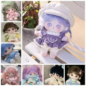 YOLOGO Trang phục búp bê sang trọng Kpop, Quần áo váy xinh xắn cho búp bê Cotton 20cm, Phụ kiện búp bê chất lượng cao thời trang hợp thời trang