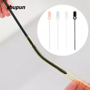 SHUPUN 2 Bàn chải làm sạch ống hút uống nước, Bàn chải làm sạch ống hút dài gia dụng, Dụng cụ làm sạch có thể tái sử dụng Bàn chải làm sạch chai Tiện ích nhà bếp