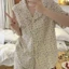 Phụ Nữ Ren Hoa Trang Trí Tay Ngắn Loungewear Bộ Cho Trong Nhà Thư Giãn Hàng Ngày Thường Ngày Ngoài Trời Giải Trí Mặc Nhà