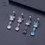Nhẫn xỏ lỗ rốn bằng thép không gỉ thời trang hình bướm Zircon dành cho nữ Trang sức cơ thể [Mina]